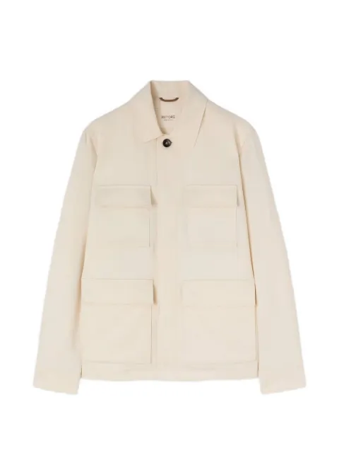 RETORI pocket-detail linen jacket Neutrals 03MFAOU014IU01