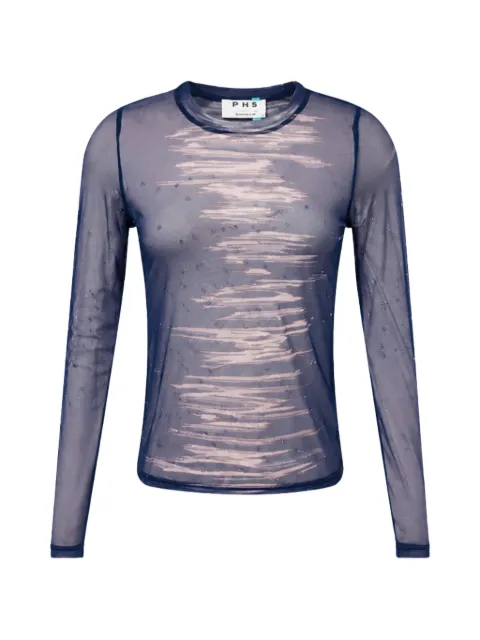 PH5 Betta crystal-embellished mesh top Blue RE26TP016PIN