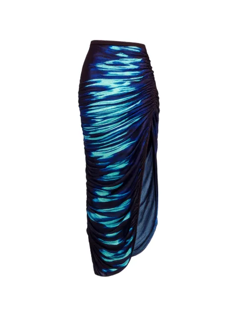 PH5 Nile Lake-print long skirt Blue RE26SK031BLU