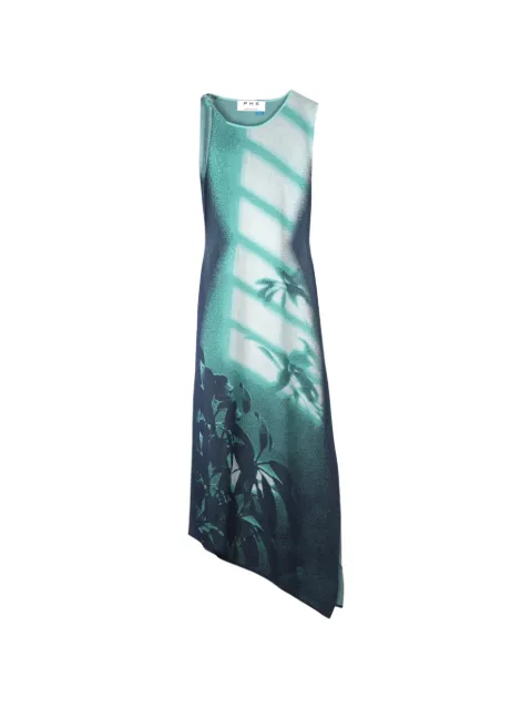 PH5 asymmetric-hem knot-detail dress Blue SS26DR027TUR