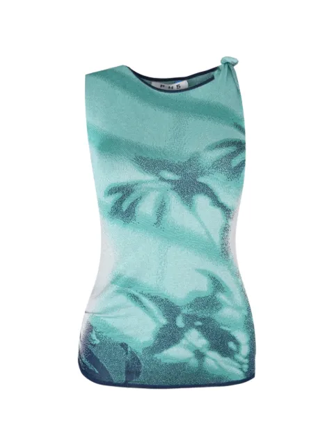 PH5 Kozue Window print tank top Blue SS26TP056TUR