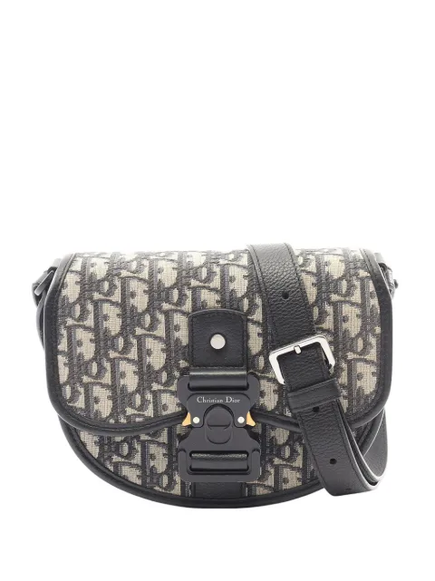Christian Dior Pre-Owned 2010-2026 Mini Oblique Canvas Gallop crossbody bag Blue PYUD9TV3J5VS47Z3