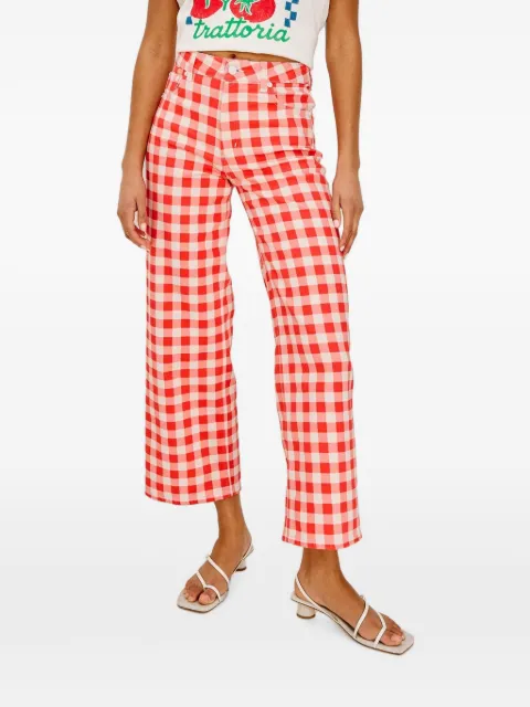 Rails xGiadzy Getty cropped gingham trousers Red 799219A