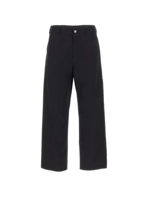 MM6 Maison Margiela logo-embroidered straight-leg trousers Black SH0KA0046M36019