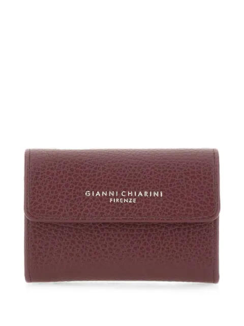 GIANNI CHIARINI Dollaro hammered leather wallet Red PF6009GRNANTIQUERUBY