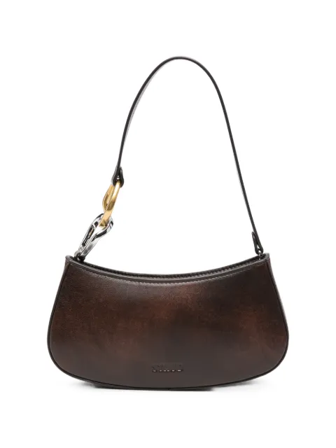 STAUD Ollie interlocking-link leather shoulder bag Brown H26S6010DS