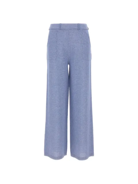 Kangra ribbed-knit palazzo pants Blue 154015516