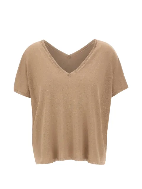Kangra V-neck short-sleeve top Neutrals 195177190