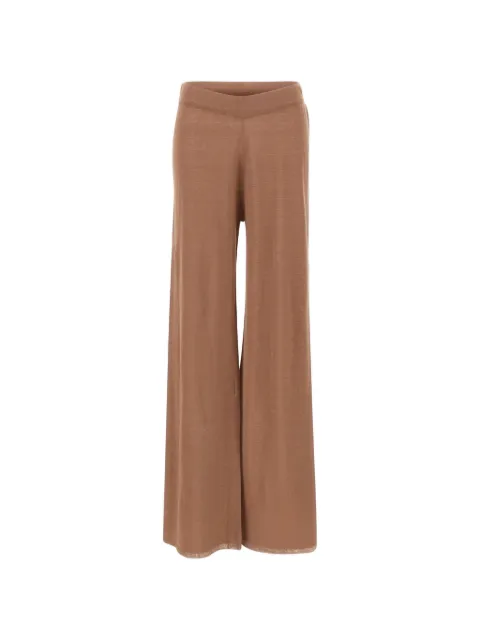 Kangra linen-knit palazzo pants Brown 195015800