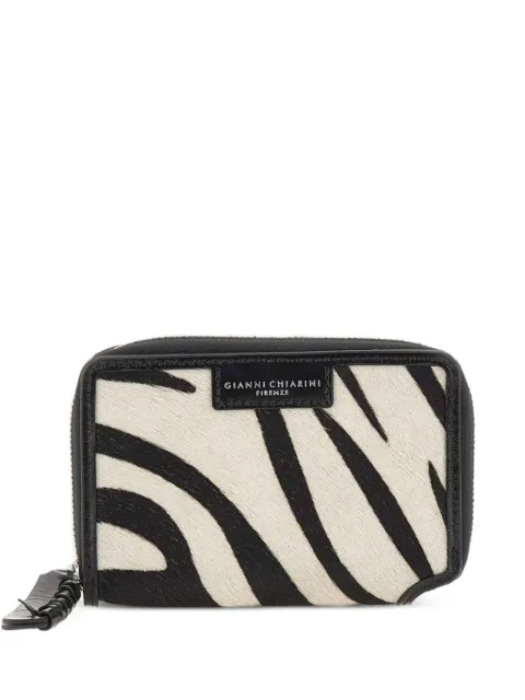 GIANNI CHIARINI Horsy zebra-print leather wallet Neutrals PF6008CAVINTZEBRABIANCONERO