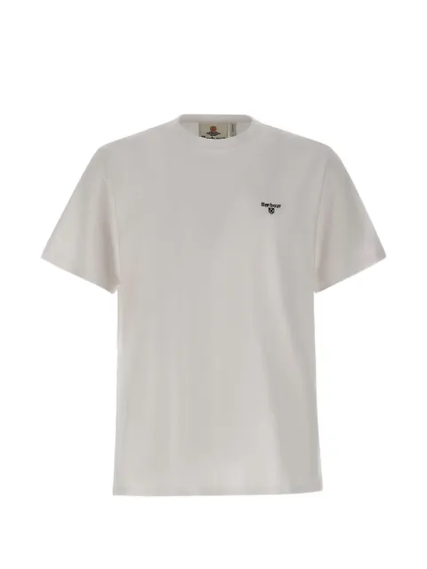 Barbour Essential logo-embroidered T-shirt White MTS0331