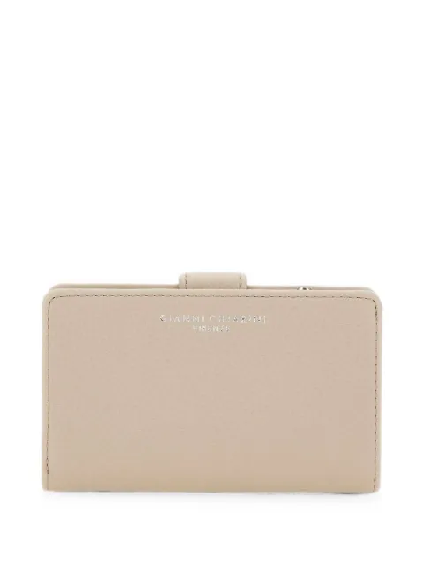 GIANNI CHIARINI Dollaro pebbled leather wallet Neutrals PFWBW13757GRNLAMB