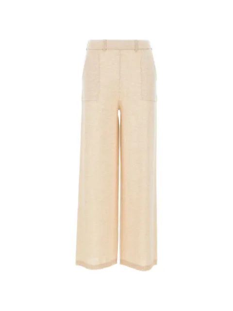 Kangra ribbed-edge palazzo pants Neutrals 154015212
