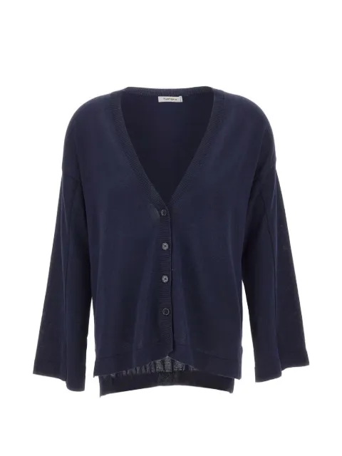 Kangra asymmetrical V-neck cardigan Blue 150304038