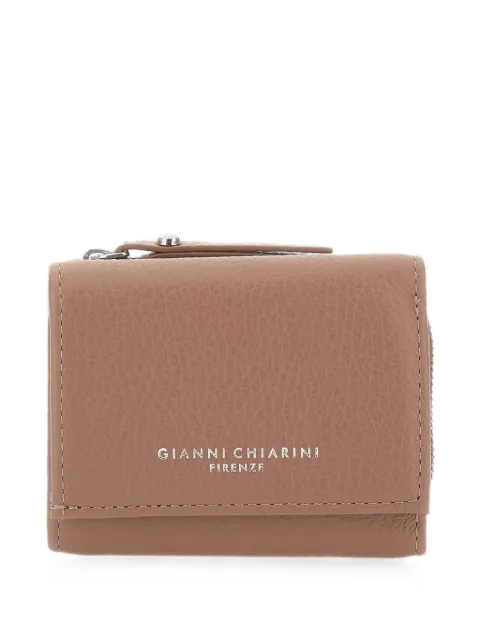 GIANNI CHIARINI Grain pebbled-leather wallet Neutrals PFW5065GRNMARABOU