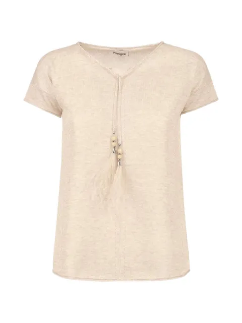 Kangra embellished short-sleeve T-shirt Neutrals 154020212