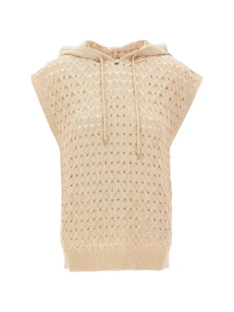 Kangra textured-knit sleeveless vest Neutrals 171688052