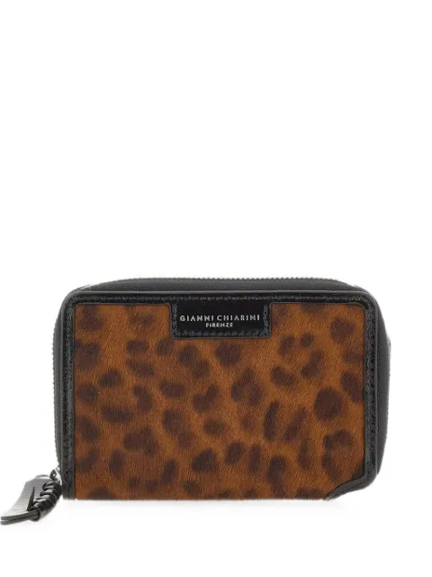 GIANNI CHIARINI Horsy animal-print leather wallet Brown PF6008CAVINTLEOCARAMELLO