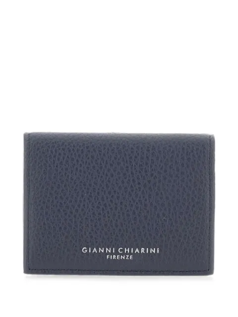 GIANNI CHIARINI Dollaro pebbled leather card holder Blue PF5039GRNNAVY
