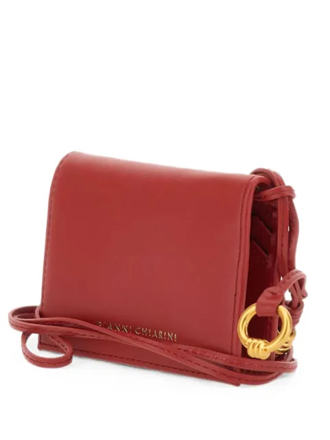 GIANNI CHIARINI Nappa knot card holder Red PF5039