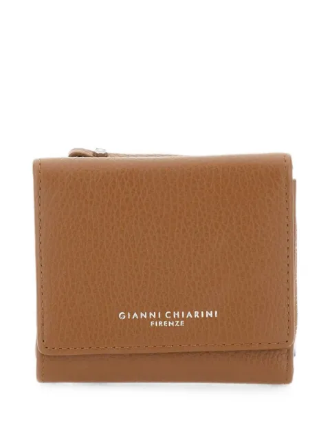 GIANNI CHIARINI Grain pebbled leather wallet Neutrals PF5080GRNNOCE