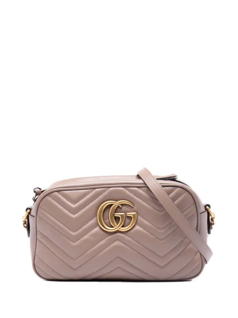 Gucci Pre-Owned 2016-2026 Small GG Marmont Matelasse Leather crossbody bag Brown I7NRJKU6WQ6VOVZ4