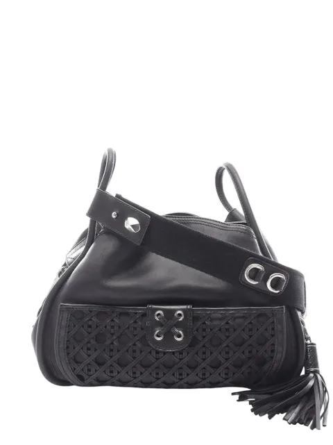 Christian Dior Pre-Owned 2000-2010 Leather Lattice satchel Black WXXX2WK7DU0MVV6A