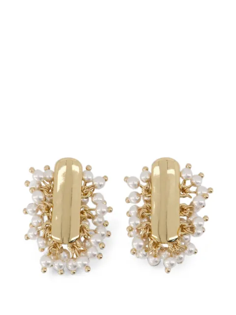 Self-Portrait pearl-cluster earrings Gold PF26651