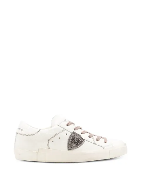 Philippe Model Paris PRSX Low logo-patch panelled sneakers White PRLDVZ08