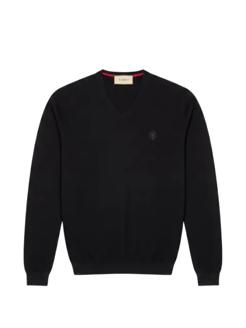 Gucci V-neck sweater Black 866092XKFID