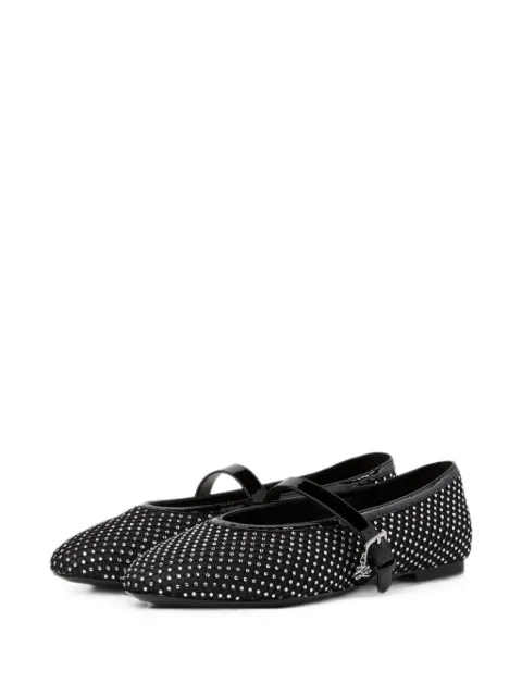 Karl Lagerfeld Karo crystal-embellished ballet flats Black KLL40177989