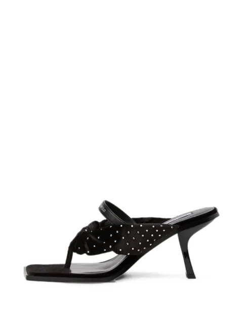 Karl Lagerfeld crystal-embellished ruched sandals Black KL33606C999