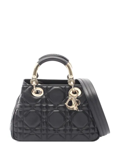 Christian Dior Pre-Owned 2010-2026 Small Calfskin Cannage Lady 95.22 Bag satchel Black EM15G7G0JFTZQB40