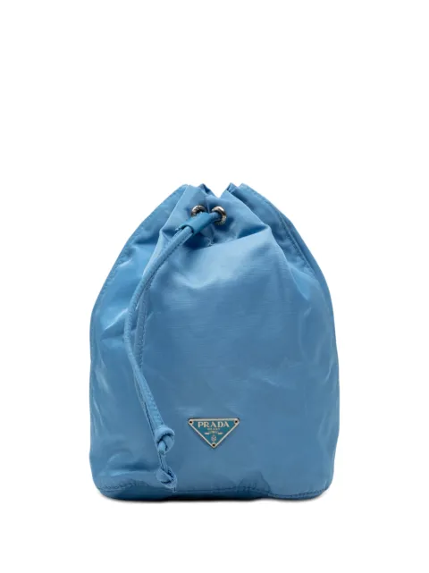 Prada Pre-Owned 2000-2013 Tessuto Drawstring pouch Blue OPDZ9TRC10A3WX9K