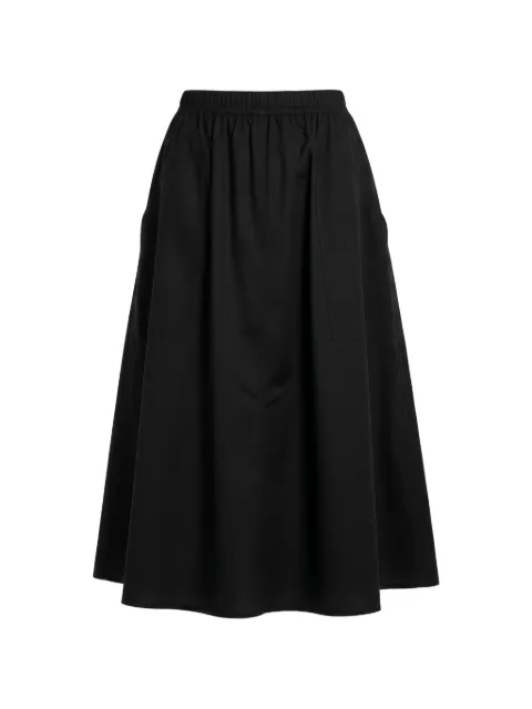 Black Label elasticated A-line midi skirt Black 44204007