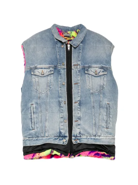 Balenciaga denim padded vest Blue 544295TAP04