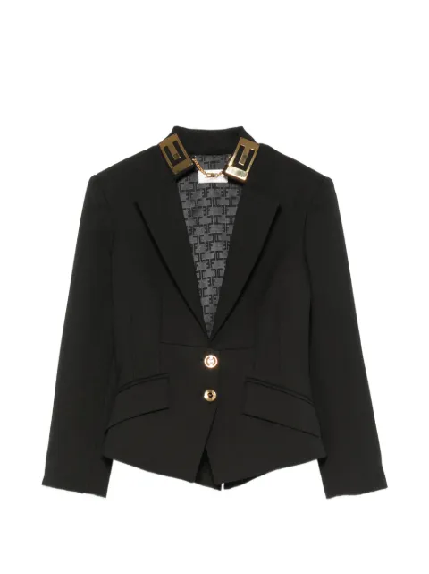 Elisabetta Franchi double-button peaked-lapel blazer Black GI24966E2