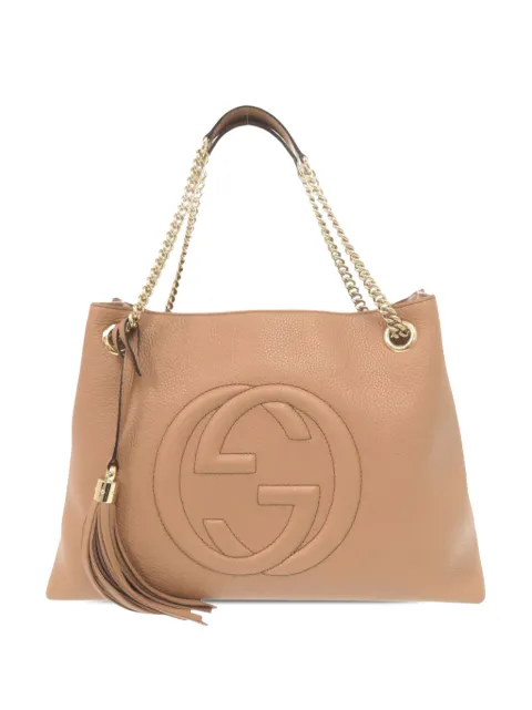 Gucci Pre-Owned 2016-2026 Medium Calfskin Soho Chain tote bag Neutrals S08SBCX0AYYDD2WL
