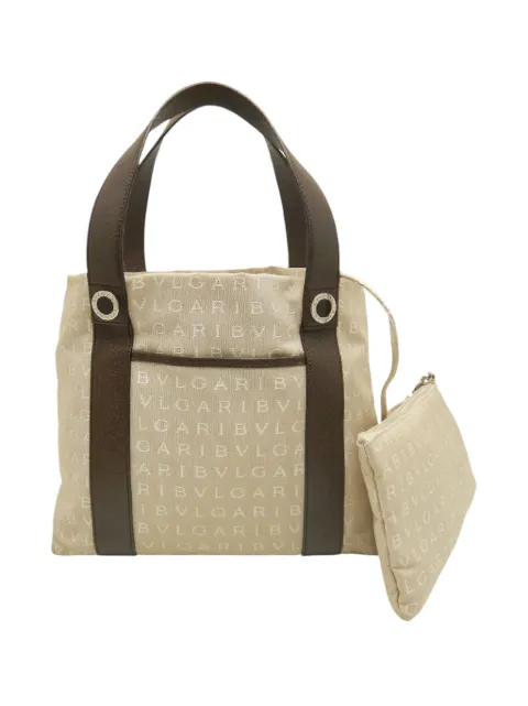 Bvlgari Pre-Owned 2010-2026 Canvas Logomania tote bag Neutrals 8GIWPQ4IULV5QN46