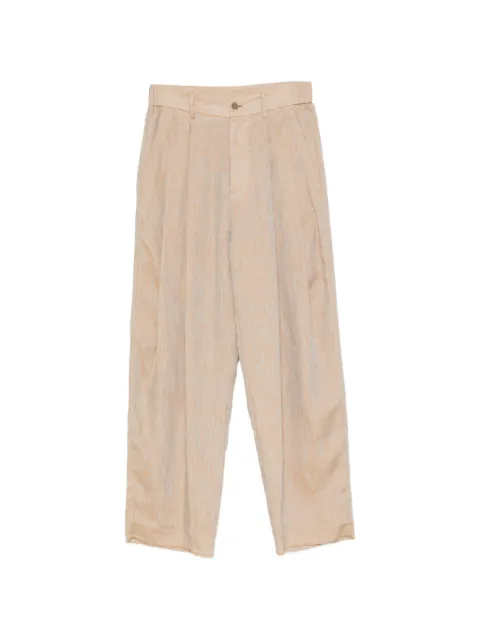 Giorgio Armani pleated wide-leg trousers Neutrals GM004077TE23125