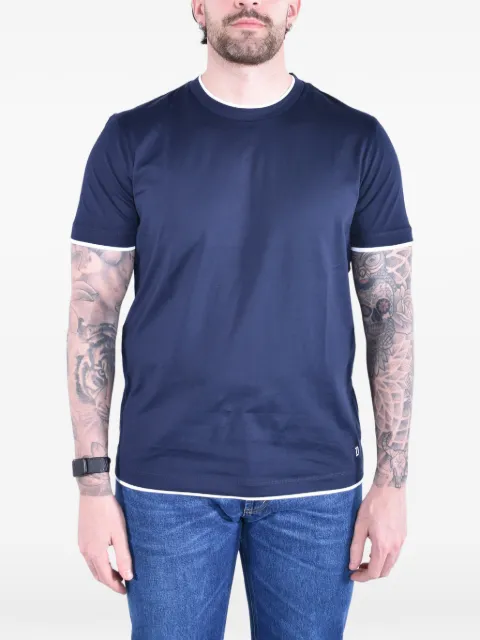DONDUP contrast-trim T-shirt Blue US366JF0271U