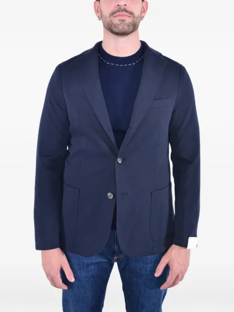 Eleventy raw-cut single-breasted blazer Blue J70GIAF03TES0J2451