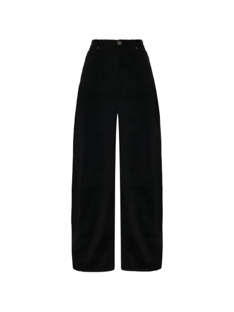 PINKO corduroy wide-leg trousers Black 107196A3HF