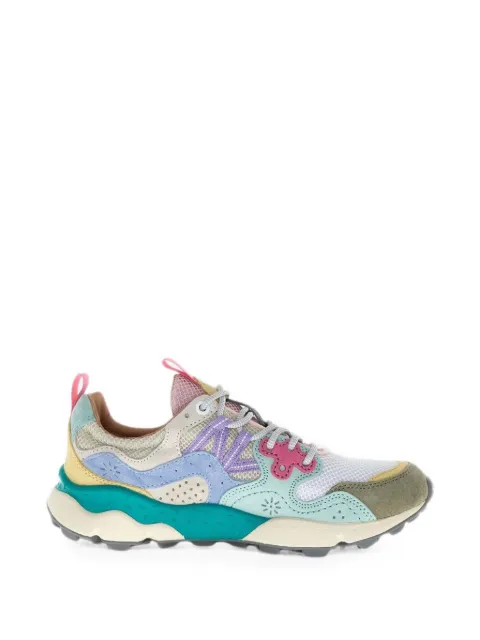FLOWER MOUNTAIN Yamano 3 suede-panel sneakers White 001201781766