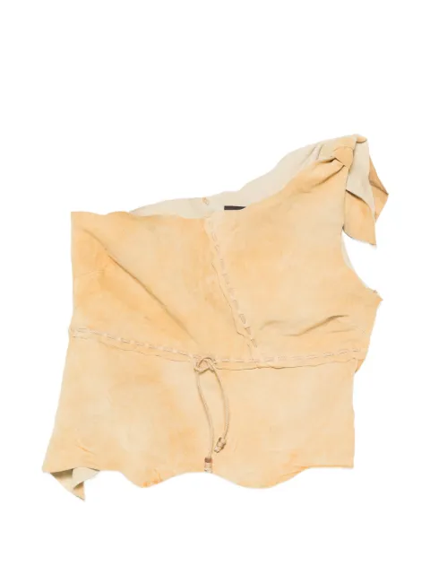 Dolce & Gabbana Pre-Owned 2000s one-shoulder whipstitch top Neutrals DG250BXQ
