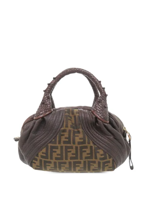 Fendi Pre-Owned 2000-2010 Mini Zucca Canvas and Leather Spy handbag Brown 6112APKEAZOQ9CL2