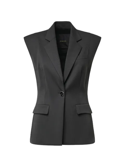PINKO sleeveless single-breasted blazer Grey 107424A3AH