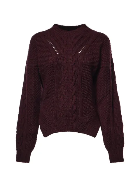 DONDUP cable-knit pointelle-trim sweater Red DT446M01027D002