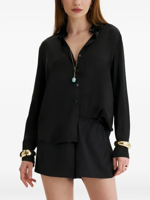 FRAMBOISE Fremont silk shirt Black FREMONT