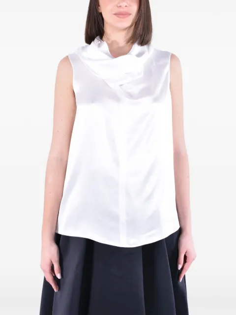 'S Max Mara draped silk top White 262E17